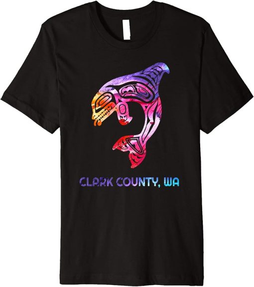 Clark County WA Native American Orca Killer Whale Premium T-Shirt